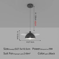 Suspension nordique minimaliste pour bar et café | Marco Lucetti A Noir D27x10cm 9W / Blanc froid