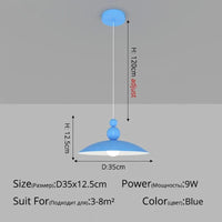 Suspension nordique minimaliste pour bar et café | Marco Lucetti B Bleu D35x12cm 9W / Blanc froid