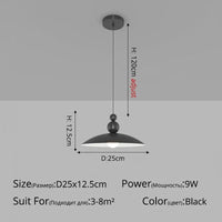 Suspension nordique minimaliste pour bar et café | Marco Lucetti B Noir D25x12cm 9W / Blanc froid