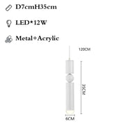 Suspension nordique moderne en métal avec lumière led intégrée | Marco Lucetti 1 lumière Blanc