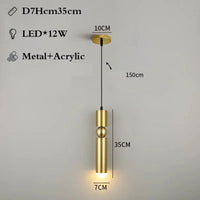Suspension nordique moderne en métal avec lumière led intégrée | Marco Lucetti 1 or clair