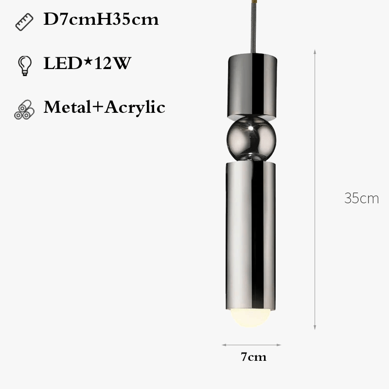 Suspension nordique moderne en métal avec lumière led intégrée | Marco Lucetti