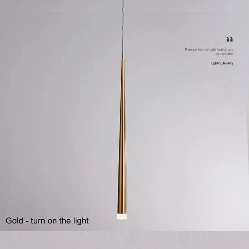 Suspension Nordique moderne LED pour chambre et salon - Tube lumineux 7W | Marco Lucetti Cuivre / 10W à intensité variable / Blanc chaud 3000 K