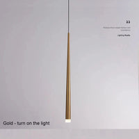 Suspension Nordique moderne LED pour chambre et salon - Tube lumineux 7W | Marco Lucetti Cuivre / 10W à intensité variable / Blanc chaud 3000 K