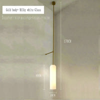 Suspension Nordique Moderne | Marco Lucetti C Gold - Blanc laiteux / Pas d&#39;ampoule / Chine