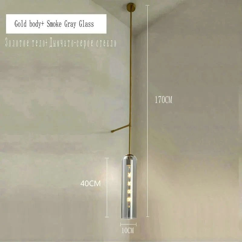 Suspension Nordique Moderne | Marco Lucetti C Or - Gris Fumée / Pas d&#39;ampoule / Chine