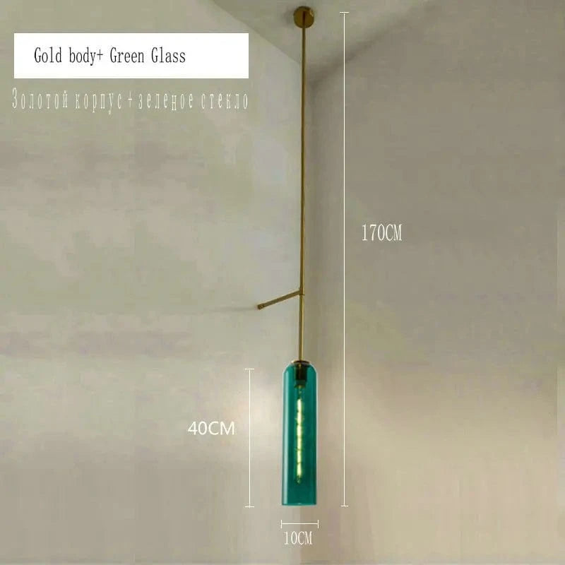 Suspension Nordique Moderne | Marco Lucetti C Or-Vert / Pas d&#39;ampoule / Chine