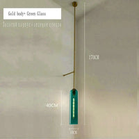 Suspension Nordique Moderne | Marco Lucetti C Or-Vert / Pas d&#39;ampoule / Chine