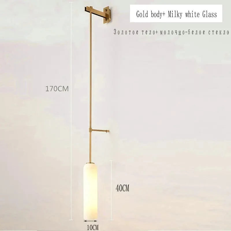 Suspension Nordique Moderne | Marco Lucetti D Gold - Blanc laiteux / Pas d&#39;ampoule / Chine