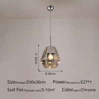 Suspension Nordique Moderne pour Restaurant Bar Café by DesignStudio | Marco Lucetti A argent D30x30cm