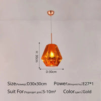 Suspension Nordique Moderne pour Restaurant Bar Café by DesignStudio | Marco Lucetti A or rose D30x30cm