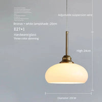 Suspension Nordique Moderne Style Bauhaus pour un Intérieur Élégant | Marco Lucetti Teinte bronze-blanc / 16-20W / Blanc chaud