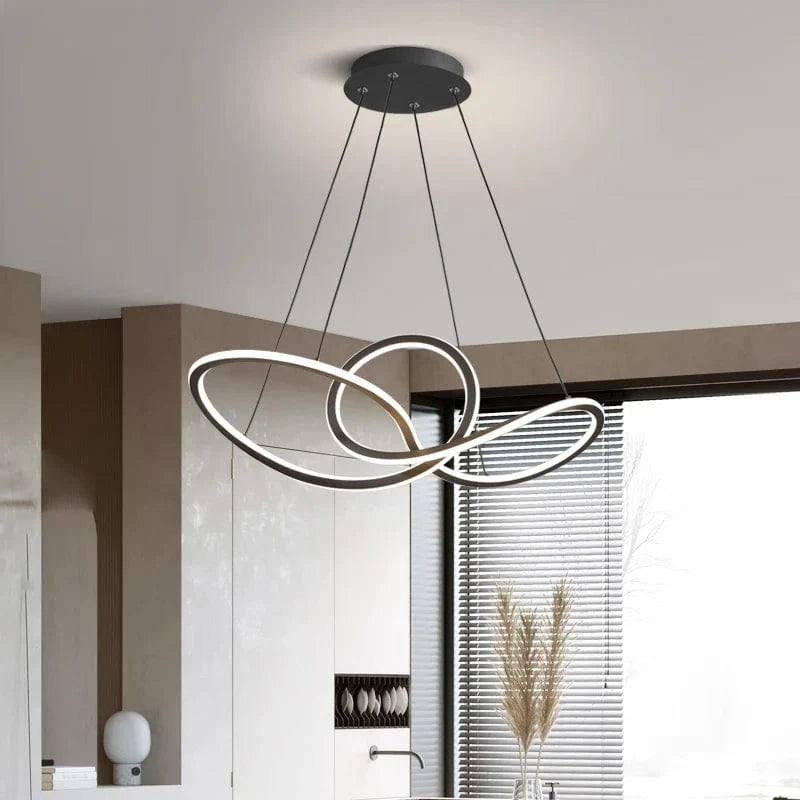 Suspension Nordique Post-Moderne en Aluminium avec Anneau LED | Marco Lucetti