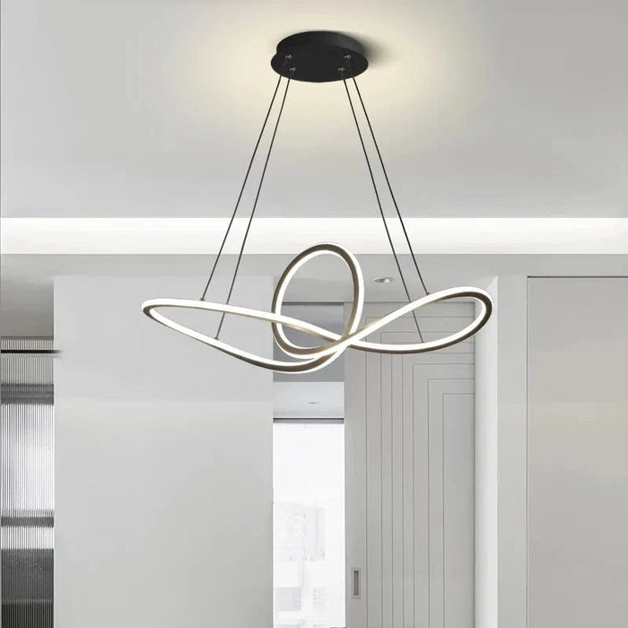 Suspension Nordique Post-Moderne en Aluminium avec Anneau LED | Marco Lucetti
