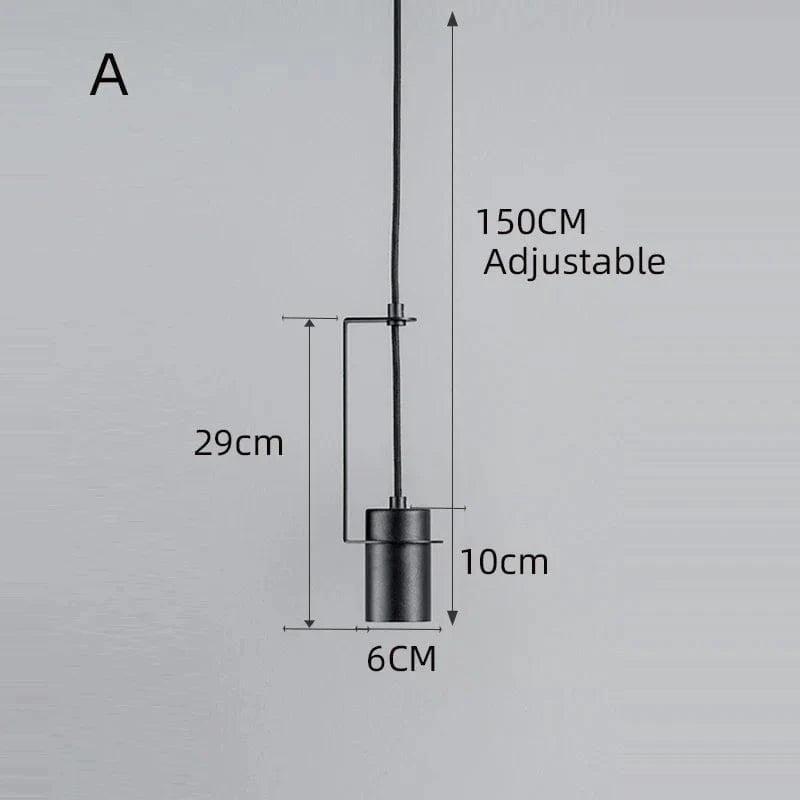 Suspension nordique post-moderne pour salle à manger par un styliste | Marco Lucetti A noir / Lumière blanche
