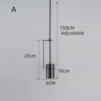 Suspension nordique post-moderne pour salle à manger par un styliste | Marco Lucetti A noir / Lumière blanche