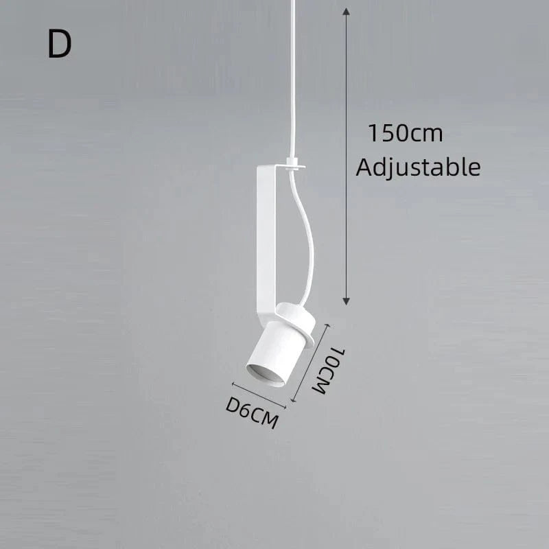 Suspension nordique post-moderne pour salle à manger par un styliste | Marco Lucetti D blanc / Lumière blanche