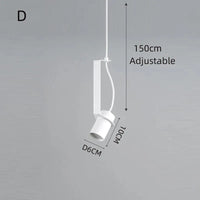 Suspension nordique post-moderne pour salle à manger par un styliste | Marco Lucetti D blanc / Lumière blanche
