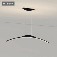 Suspension nordique pour cuisine et bar : Ligne Longue | Marco Lucetti B Couleur noire / L 80 cm 16 W / Lumière naturelle 4000K