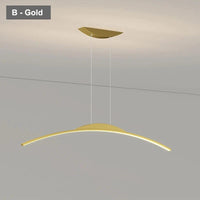 Suspension nordique pour cuisine et bar : Ligne Longue | Marco Lucetti B D&#39;or / L 80 cm 16 W / Lumière naturelle 4000K