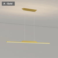 Suspension nordique pour cuisine et bar : Ligne Longue | Marco Lucetti Un doré / L 80 cm 16 W / Lumière naturelle 4000K