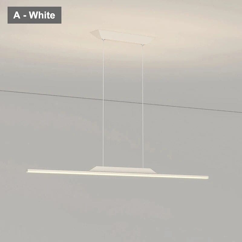 Suspension nordique pour cuisine et bar : Ligne Longue | Marco Lucetti Une couleur blanche / L 80 cm 16 W / Lumière naturelle 4000K