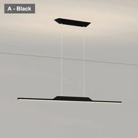 Suspension nordique pour cuisine et bar : Ligne Longue | Marco Lucetti Une couleur noire / L 80 cm 16 W / Lumière naturelle 4000K