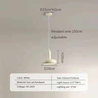 Suspension Nordique Rétro Bauhaus Blanc | Marco Lucetti 1W / Sans ampoule