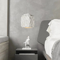 Suspension Nordique Simple faite à la main en polystyrène E27 blanc pour cuisine, salon, café, salle à manger ou îlot | Marco Lucetti