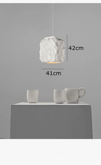 Suspension Nordique Simple faite à la main en polystyrène E27 blanc pour cuisine, salon, café, salle à manger ou îlot | Marco Lucetti