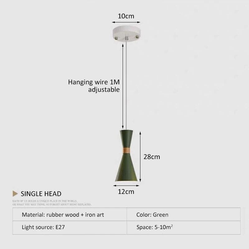 Suspension nordique Trio Lumière | Marco Lucetti Vert / Lumière chaude