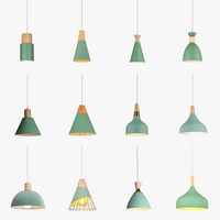 Suspension nordique en bois et métal - Vert éclatant