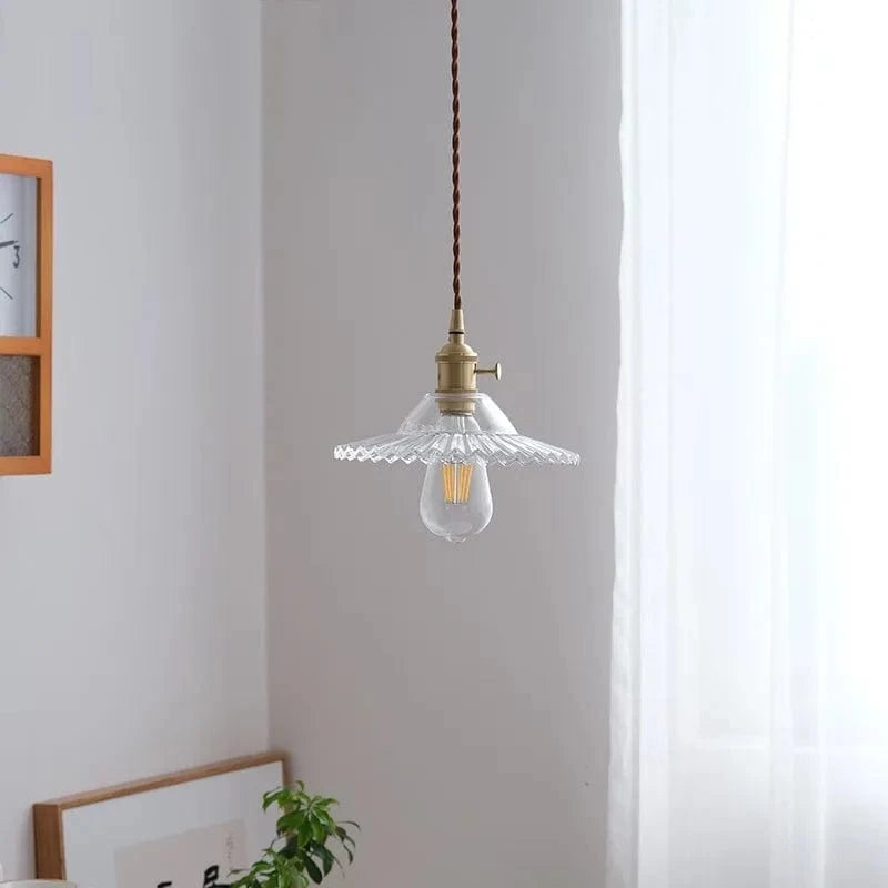 Suspension Nordique Vintage en Verre et Laiton de Luxe. | Marco Lucetti