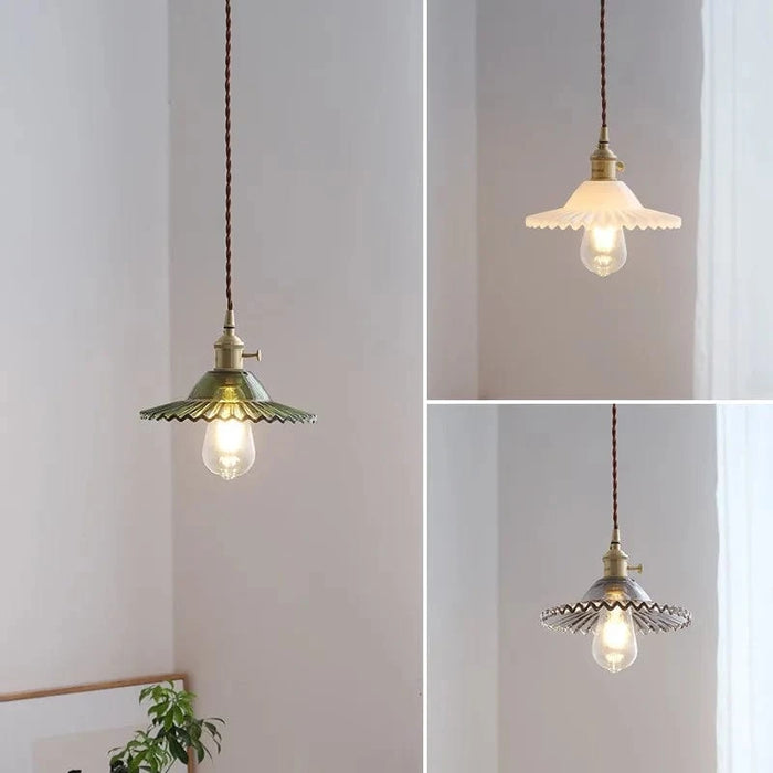 Suspension Nordique Vintage en Verre et Laiton de Luxe. | Marco Lucetti