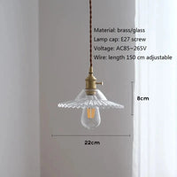 Suspension Nordique Vintage en Verre et Laiton de Luxe. | Marco Lucetti Transparent