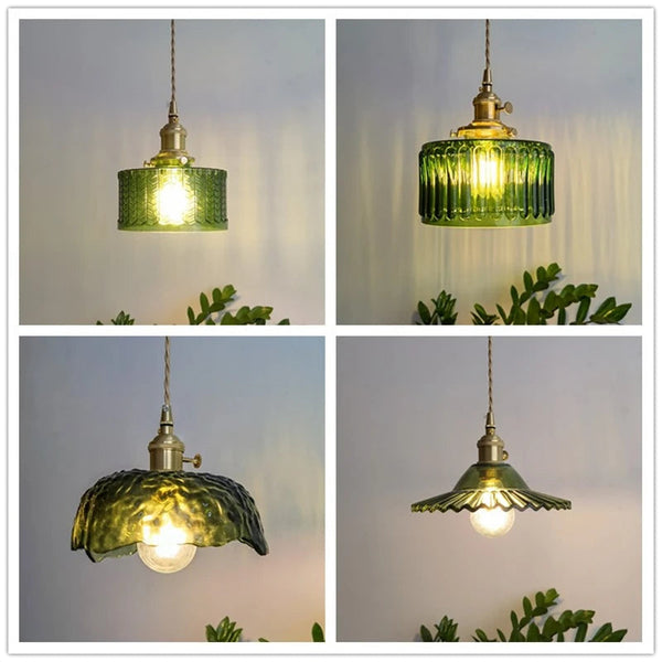 Suspension nordique vintage rustique en cuivre Wabi-Sabi Luminaire - Édition Limitée