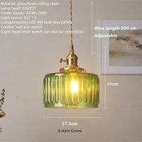 Suspension nordique vintage rustique en cuivre Wabi-Sabi Luminaire - Édition Limitée | Marco Lucetti A vert / 4WLED (Max100W) / CHINE