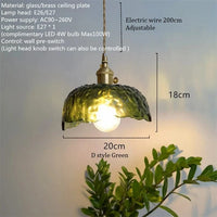 Suspension nordique vintage rustique en cuivre Wabi-Sabi Luminaire - Édition Limitée | Marco Lucetti D vert / 4WLED (Max100W) / CHINE