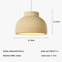 Suspension Nordique Wabi Sabi Style - Lumières LED modernes - Crème Vert/Jaune E27 | Marco Lucetti