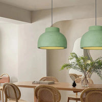 Suspension Nordique Wabi Sabi Style - Lumières LED modernes - Crème Vert/Jaune E27 | Marco Lucetti
