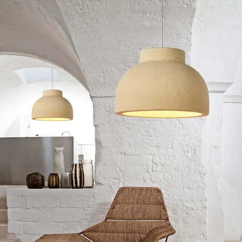 Suspension Nordique Wabi Sabi Style - Lumières LED modernes - Crème Vert/Jaune E27 | Marco Lucetti