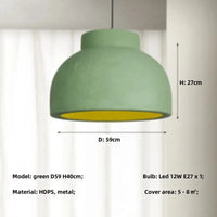 Suspension Nordique Wabi Sabi Style - Lumières LED modernes - Crème Vert/Jaune E27 | Marco Lucetti Vert D59cm / Lumière chaude 3000K