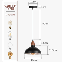 Lustre Suspension Nordiques Industrielles pour Salon Salle à Manger Cuisine