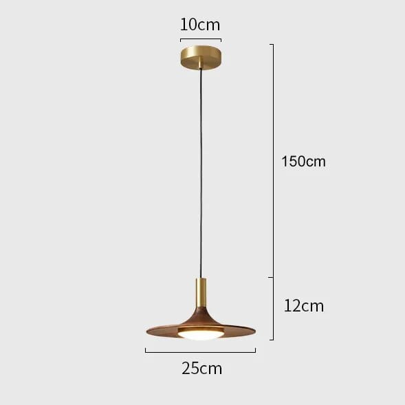 Suspension Noyer Noir de Luxe | Marco Lucetti 25 cm