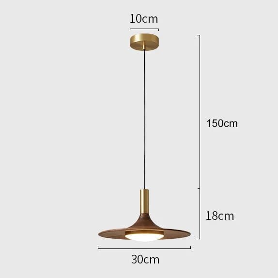 Suspension Noyer Noir de Luxe | Marco Lucetti 30 cm