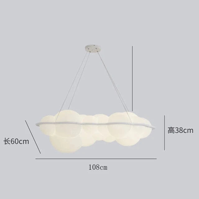 Suspension Nuvola Nordique Nuages LED - Décoration Design Italien | Marco Lucetti 108 cm / Lumières 3 couleurs