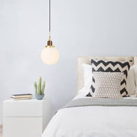 Suspension Ona : Élégance LED en verre et bois | Marco Lucetti