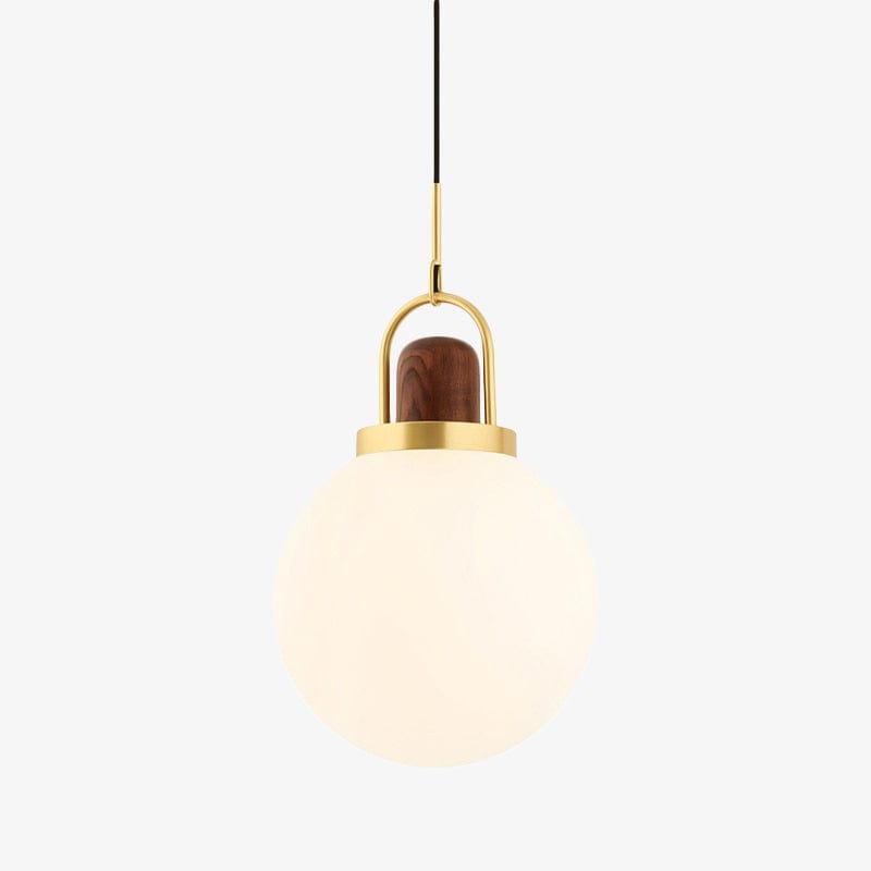 Suspension Ona : Élégance LED en verre et bois | Marco Lucetti B - D20cm / Chaude