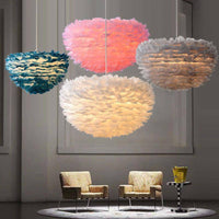 Suspension ovale en plumes de luxe "Father" | Marco Lucetti