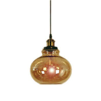 Suspension ovale en verre ambré - EuroGlass | Marco Lucetti